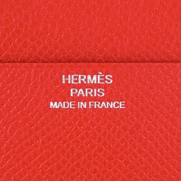 HERMES Red Leather Wallet - Picture 9 of 9